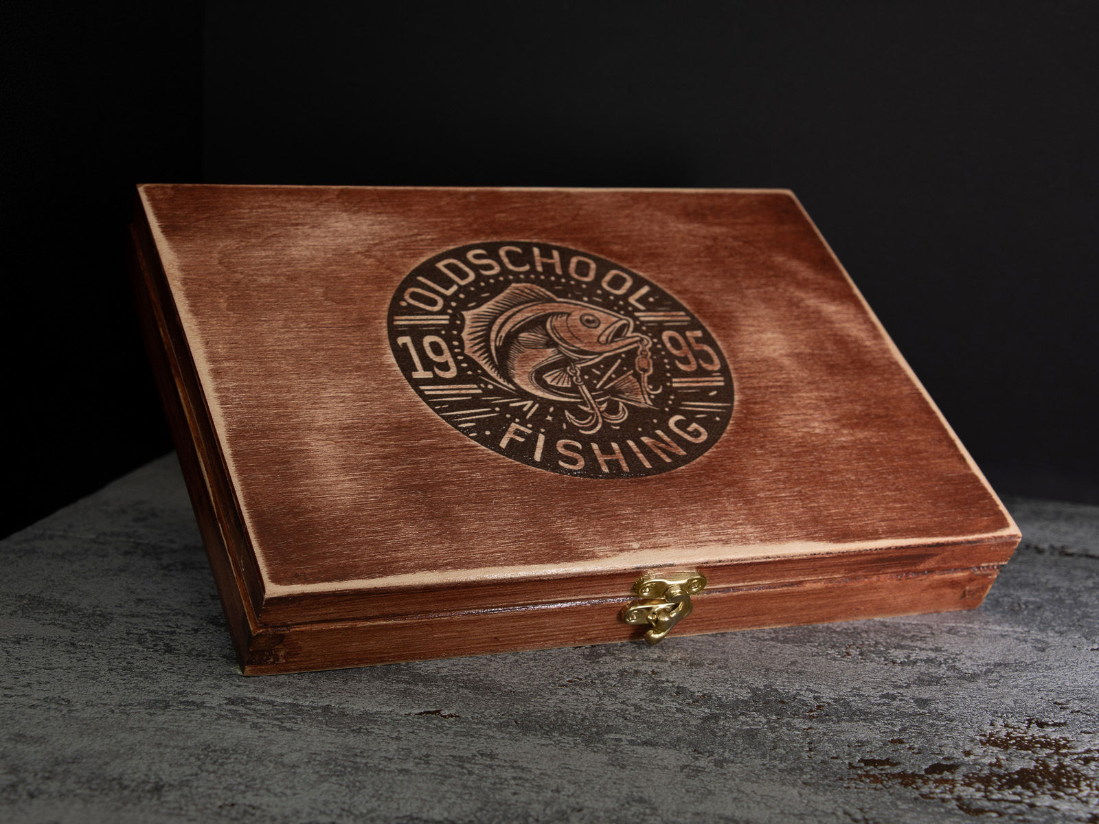 BIG RIVER BOX POLEROWANY BRĄZ